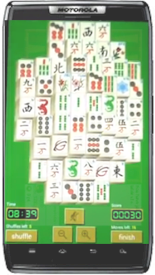 Playing Mahjong Solitaire on phone